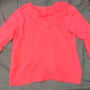 Beautiful Christophe & Banks salmon colored sweater  size small. 3/4 sleeves.